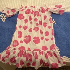 Leopard off the shoulder mini dress